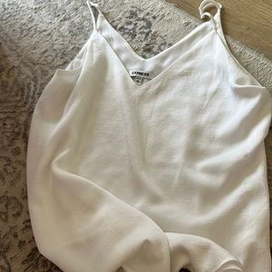Express white silky cami tank